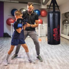 Sac de Boxe Sac de Frappe Kickboxing pour Enfant avec 2 Gants Corde à Sauter Chaîne Suspension