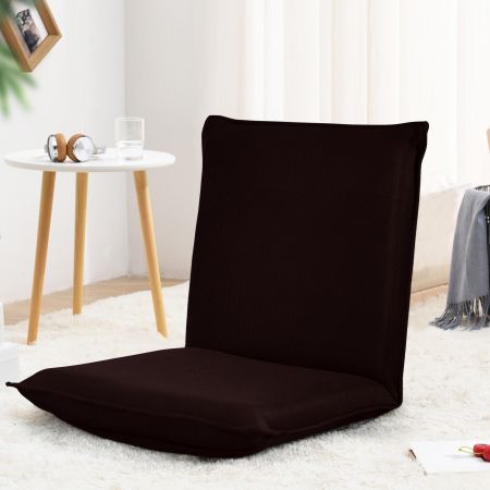 Costway Chaise de Sol Pliable Tatami Inclinable en 6 Position 44 x 54,5 x 53,5 CM Café