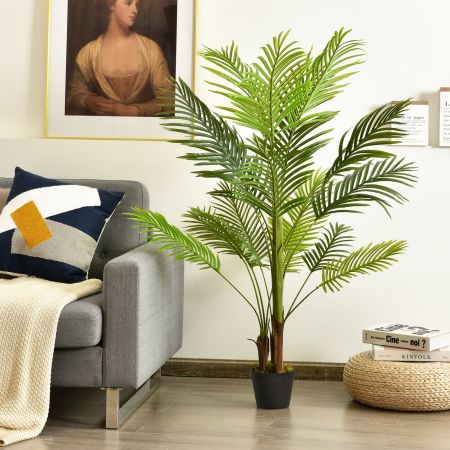 Palmier Phoenix avec Pot 1,3m Plante Artificielle Décoration Intérieure pour Bureau Maison Salon
