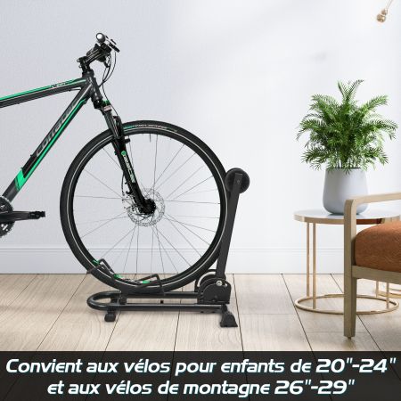 Costway Support de Stationnement de Plancher de Vélo Râtelier Vélo Pliable pour Roue 20” à 29” Noir