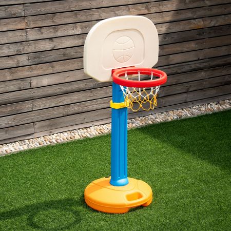 Costway Panier de Basketball Portable pour Enfants 3-7 Ans Hauteur Ajustable 120-160 CM Jardin