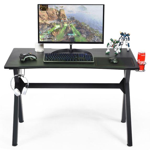 NEED Bureau de jeu 160 cm Bureau de jeu professionnel pour joueurs sur PC  avec tapis