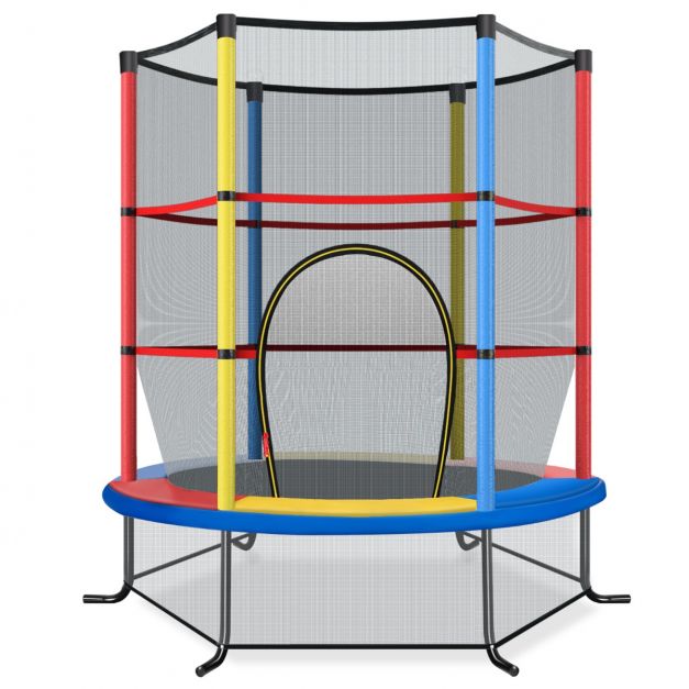 Trampoline pour enfants avec filet de sécurité - 140 cm - 50 kg